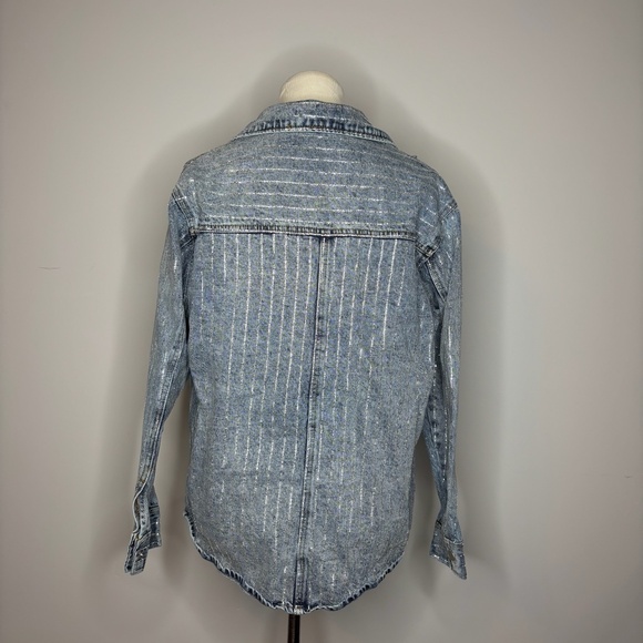 Blue b - Blue Denim Jacket with Rhinestone Details - Picture 4 of 5